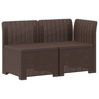 2-Vietis Sodo Sofas, Atrodo kaip Ratano PP Ruda