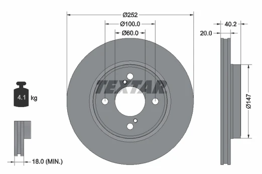TEXTAR 92303703 Brake Disc