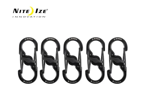 NITE-IZE karabinas S-Biner MicroLock (5vnt) juodas .