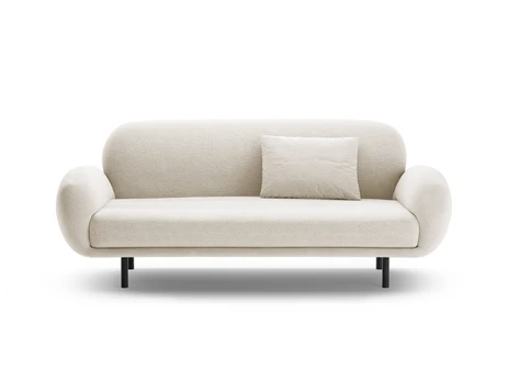 Boucle Sofa, "Poppy", 2 Seats, 178x72x82, White