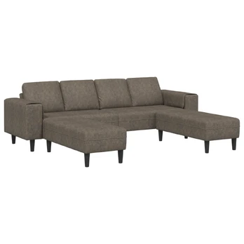 Svetainės sofa 3 pcs Tamsiai pilka