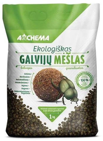 Ekologiškas granuliuotas galvijų mėšlas