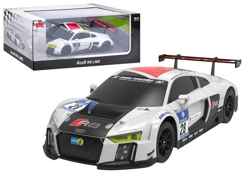 Rc automobilis Rastar Audi R8 LMS, 1:24, balta/juoda