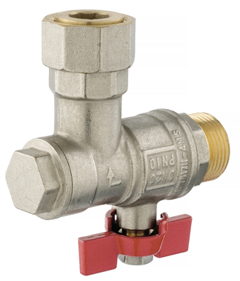 Kampinis ventilis Ferro KFMFZZ2SGK, rutulinis, vandens sąnaudų reguliavimui, 3/4"