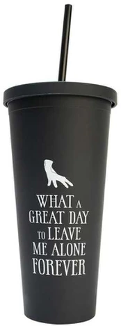 Blue Sky Studios Wednesday - Becher mit Strohhalm (600ml)