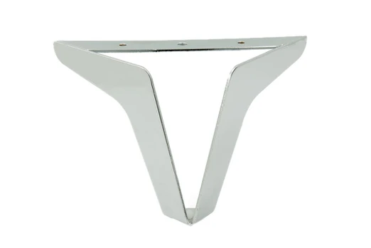 Baldų kojelė „Loft“, sidabrinė, aukštis 13 cm, chromuota