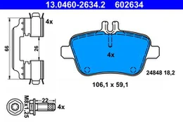 ATE 13.0460-2634.2 Brake pad set