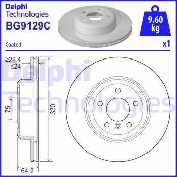 Stabdžių diskas DELPHI BG9129C