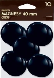 Grand 40mm juodi magnetukai, 10 vnt.
