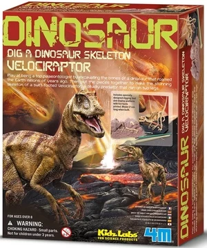 Konstruktorius 4M Dinosaury Velociraptor, smėlio/violetinė