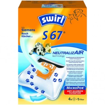 3M SWIRL S67/4 NEUTRALIZAIR DULKIŲ SIurblys MAIŠELIS