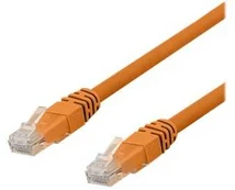 DELTACO TP-62ORAU - Patchkabel - RJ-45 (han) til RJ-45 (han) - 2 m - UTP - CAT 6a - halogenfri, formet - oranžinis