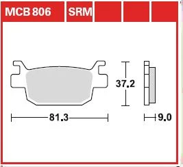 Stabdžių trinkelių rinkinys, diskinis stabdys TRW MCB806
