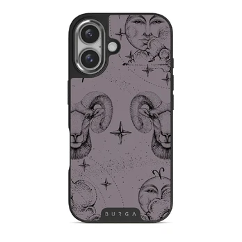 Aries - iPhone 16 Plus Case, Elite Dark (MagSafe) / Silver / Purple