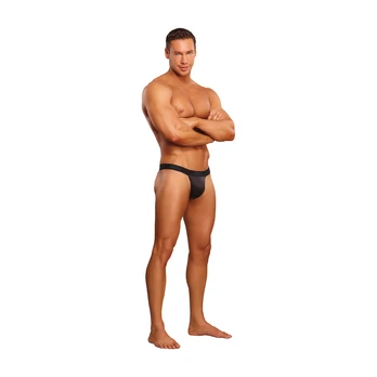 Male Power Ultimate Duo Micro G-String L/XL Juodas with Raudona Ring