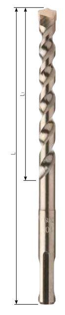Grąžtas Gręžtuvas Rawlplug SDS + 6mm betono (RT- SDSA -6 / 160)