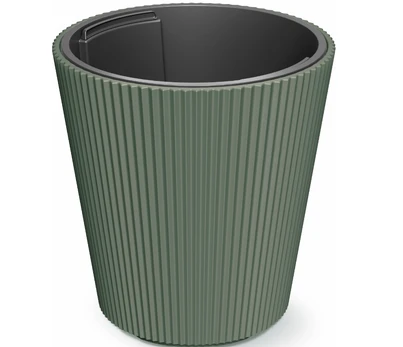 Plastikinis vazonas MILLY, žalios sp., 24 x 23 cm