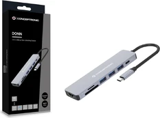 CONCEPTRONIC Dock USB-C->HDMI,USB3.0,100WPD 7-in-1 0.25m kaina