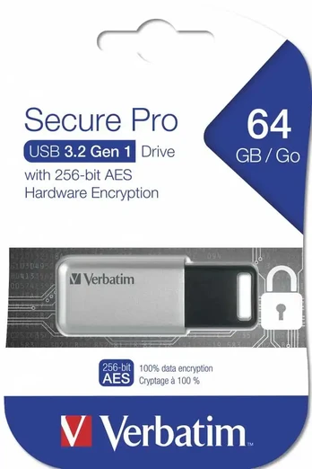 64GB Secure Pro USB 3.2 Silver