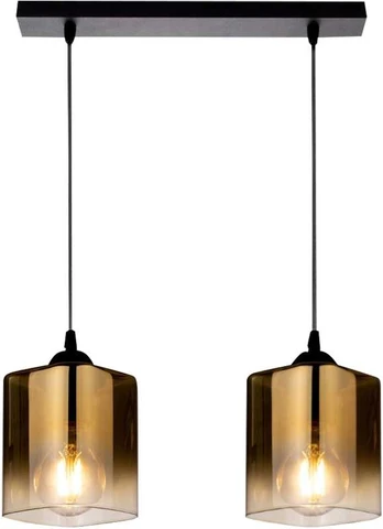 SERENA HANGING LAMP Juodas 2X40 E27 GOLD LAMP