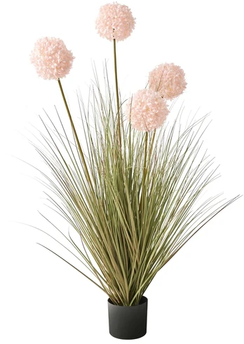 Beliani Dirbtinis augalas SNOWBALL BUSH 120 cm rožinis
