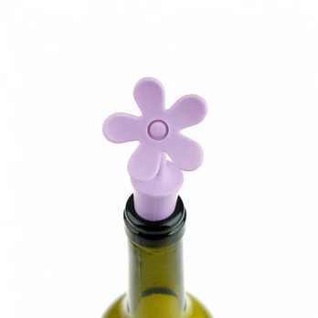 Silikoninis gėrimo butelio kamštis (Violetinis)