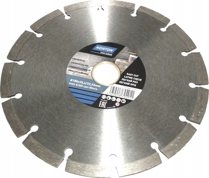 Norton Clipper DIAMOND DISC 180x25,4mm SEGMENTED STANDARD UNIVERSAL NORTON - 70184601272