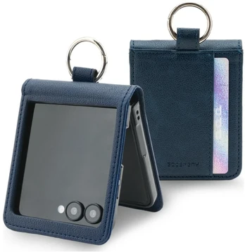 Dėklas Mercury Basic Diary do Samsung Galaxy Z Flip8 tamsiai mėlyna
