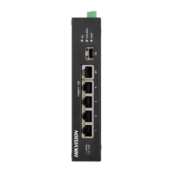 Hikvision 6 prievadų 4 PoE prievadų pramoninis komutatorius DS-3T0306HP-E/HS