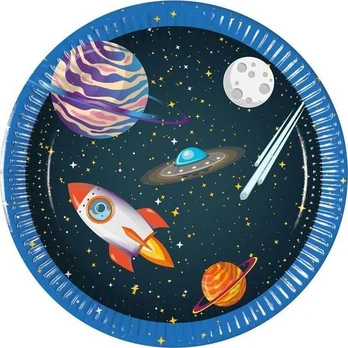 GoDan Rocket Space popierinės lėkštės 20cm 8vnt