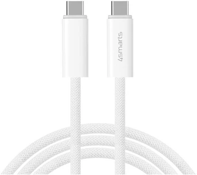 4smarts USB-C Kabelis PremiumCord 240W 1.5m baltas