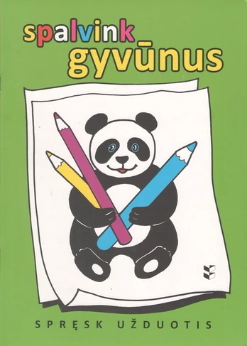 Spalvink gyvūnus. Spręsk užduotis