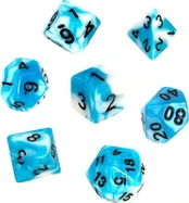 Žaidimo kauliukai Rebel RPG Dice Set - Blue and White kaina