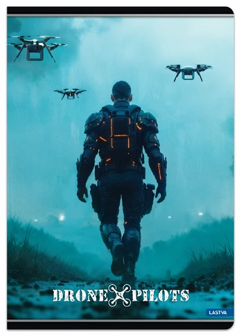 Sąsiuvinis(platus) A5 12lap. 80g DRONE PILOTS lang.