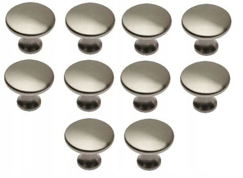 Zamak knob UDINE brushed steel