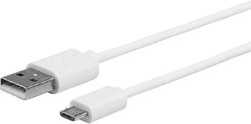 USB kabelis eStuff USB-A - mikroUSB 1 m Balta (ES603007)