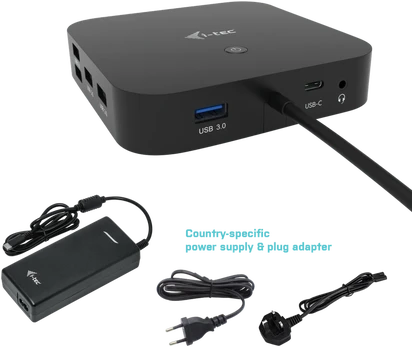 I-tec USB-C HDMI DP prijungimo stotelė su 100 W PD