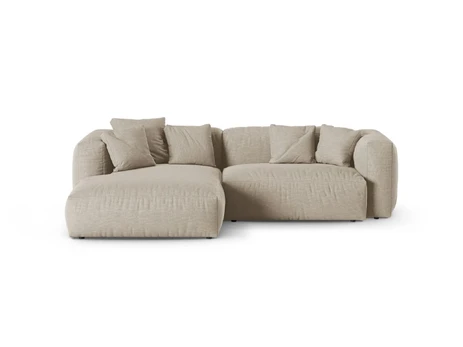 Modular Left Corner Sofa, "Martina", 2 Seats, 280x176x75, Light Beige