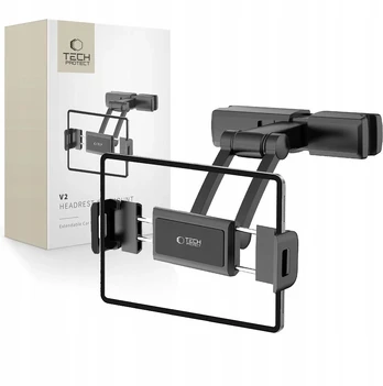 Tech-protect v2 stretchable headrest car mount juodas