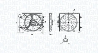 Ventiliatorius, radiatoriaus MAGNETI MARELLI 069422893010