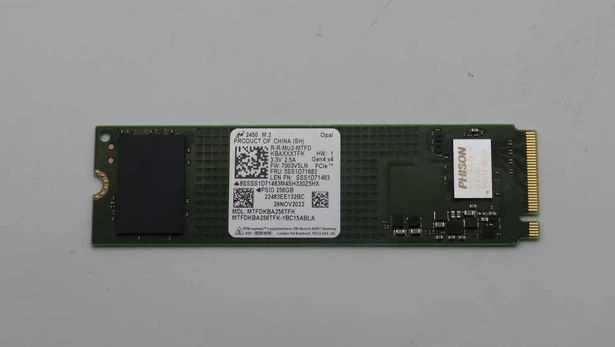 Lenovo 256GB M.2 NVMe SSD with PCIe 4x4 interface