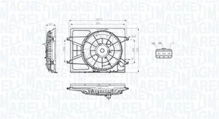 Ventiliatorius, radiatoriaus MAGNETI MARELLI 069422793010