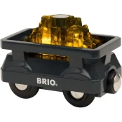Brio BRIO auksinis wagon with light - 33896 kaina