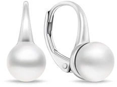 Brilio Silver Sidabrinis pearl earrings EA938W kaina