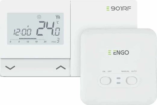 Salus E901RF – belaidis, elektroninis temperatūros reguliatorius – kas savaitę, ENGO.+ BON (DWZ)