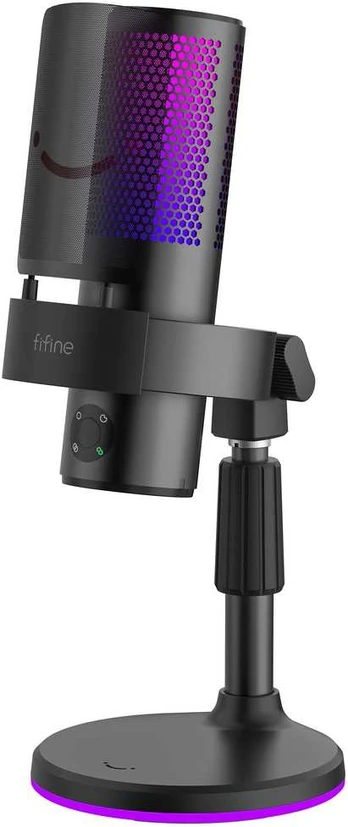 FIFINE Ampligame A9S laidinis mikrofonas su RGB apšvietimu | USB