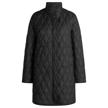 Lengvas paltas moterims, Juoda, Quilted Jacket
