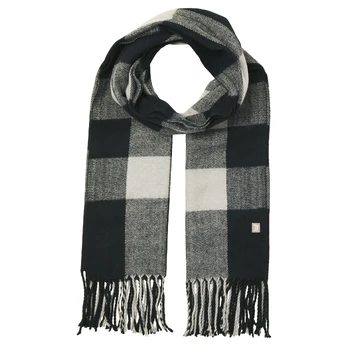 Šalikas vyrams, Juoda, Lint check scarf