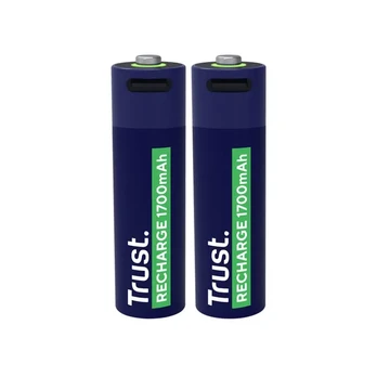 Rechargeable Battery Trust AA USB-C 2-pack