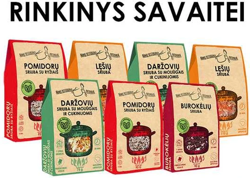 Sriubų rinkinys savaitei